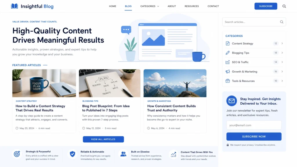 Feature 8 content strategy